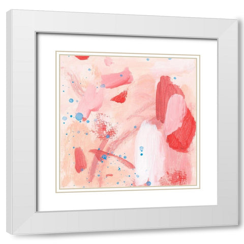 Pink Sky I White Modern Wood Framed Art Print with Double Matting by Wang, Melissa