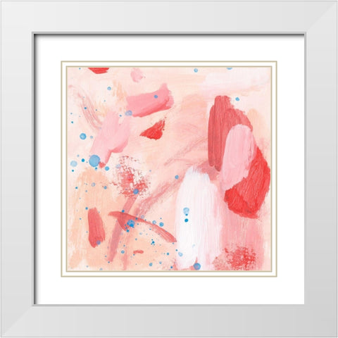 Pink Sky I White Modern Wood Framed Art Print with Double Matting by Wang, Melissa