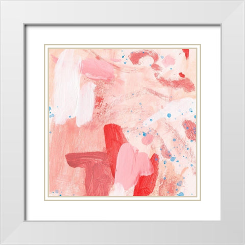 Pink Sky II White Modern Wood Framed Art Print with Double Matting by Wang, Melissa