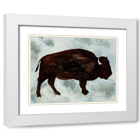 Echolocation I White Modern Wood Framed Art Print with Double Matting by Wang, Melissa