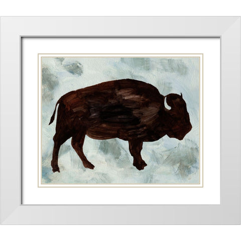 Echolocation I White Modern Wood Framed Art Print with Double Matting by Wang, Melissa