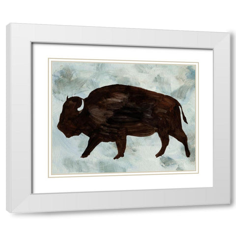 Echolocation II White Modern Wood Framed Art Print with Double Matting by Wang, Melissa