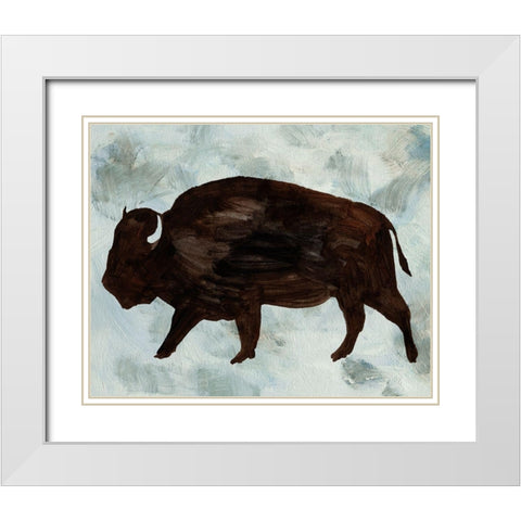 Echolocation II White Modern Wood Framed Art Print with Double Matting by Wang, Melissa