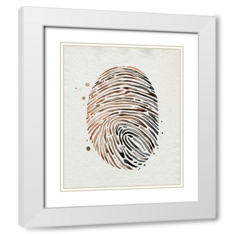 Finger Print I White Modern Wood Framed Art Print with Double Matting by Popp, Grace