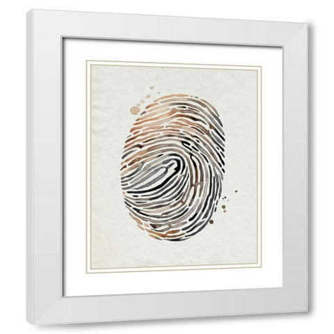 Finger Print II White Modern Wood Framed Art Print with Double Matting by Popp, Grace