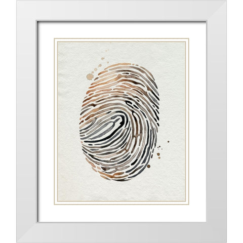 Finger Print II White Modern Wood Framed Art Print with Double Matting by Popp, Grace