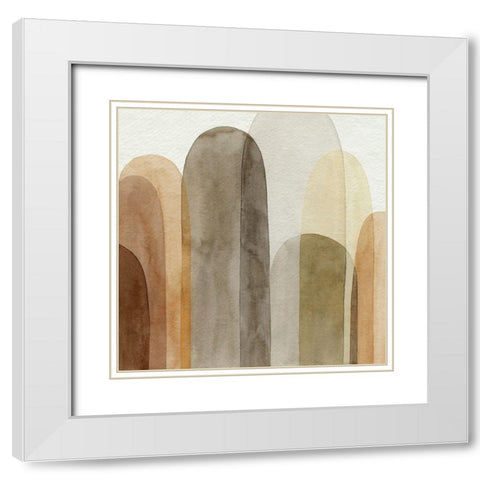 Desert Watercolor Arches I White Modern Wood Framed Art Print with Double Matting by Popp, Grace