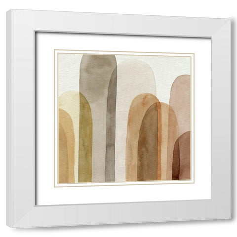 Desert Watercolor Arches II White Modern Wood Framed Art Print with Double Matting by Popp, Grace