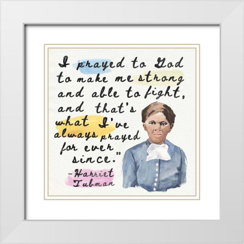 Harriet Tubman II White Modern Wood Framed Art Print with Double Matting by Warren, Annie