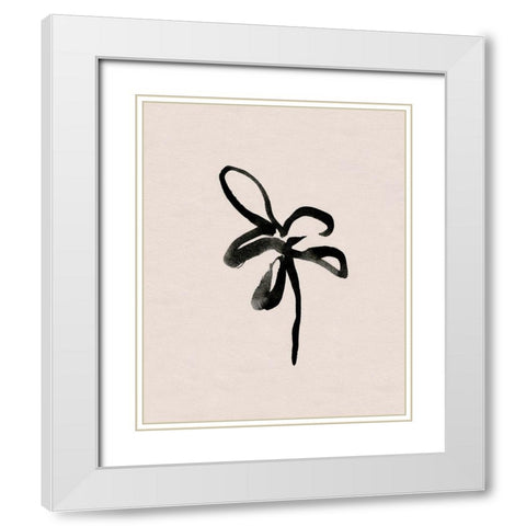 Autumn Gesture I White Modern Wood Framed Art Print with Double Matting by Caroline, Emma