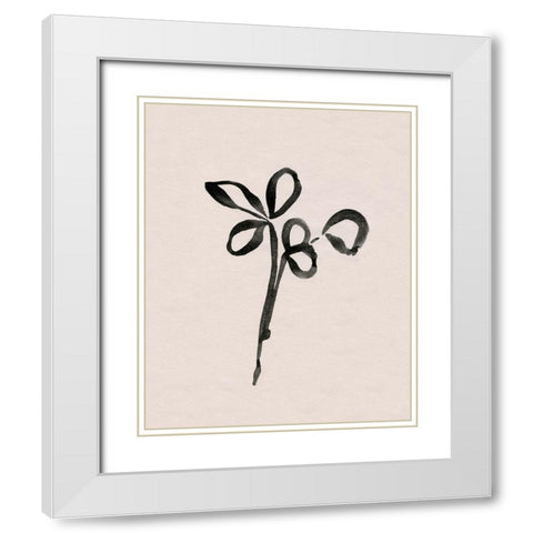 Autumn Gesture IV White Modern Wood Framed Art Print with Double Matting by Caroline, Emma