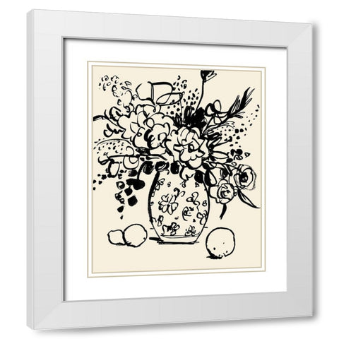 Matisses Muse Still Life II White Modern Wood Framed Art Print with Double Matting by Barnes, Victoria