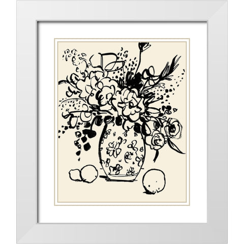 Matisses Muse Still Life II White Modern Wood Framed Art Print with Double Matting by Barnes, Victoria