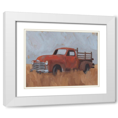 Farm Truck IV White Modern Wood Framed Art Print with Double Matting by Green, Jacob