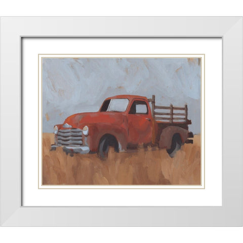 Farm Truck IV White Modern Wood Framed Art Print with Double Matting by Green, Jacob
