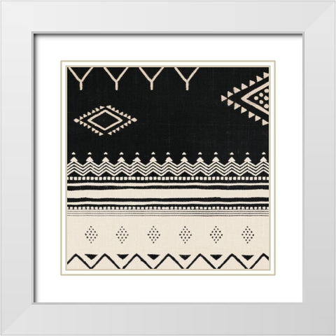 Geo Textile Crop II White Modern Wood Framed Art Print with Double Matting by Barnes, Victoria