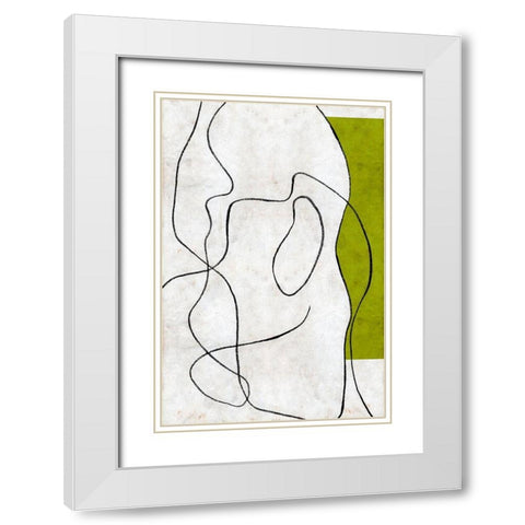 Presences I White Modern Wood Framed Art Print with Double Matting by Wang, Melissa