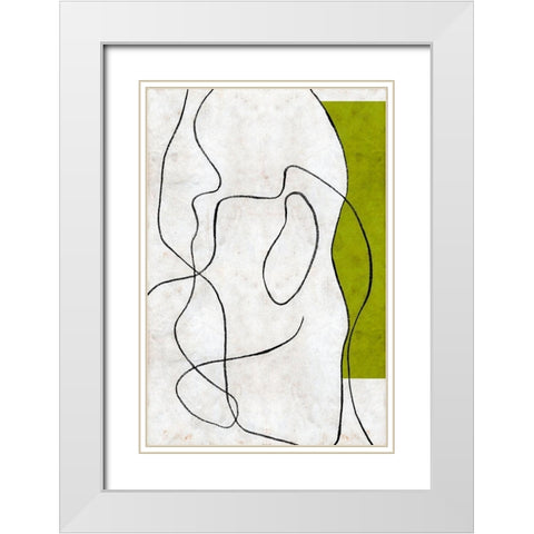 Presences I White Modern Wood Framed Art Print with Double Matting by Wang, Melissa