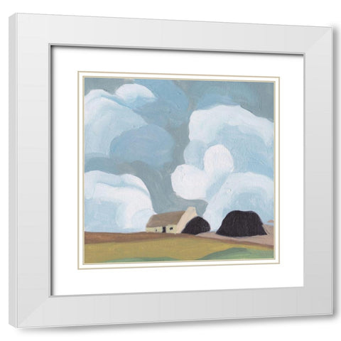 Another Place I White Modern Wood Framed Art Print with Double Matting by Wang, Melissa