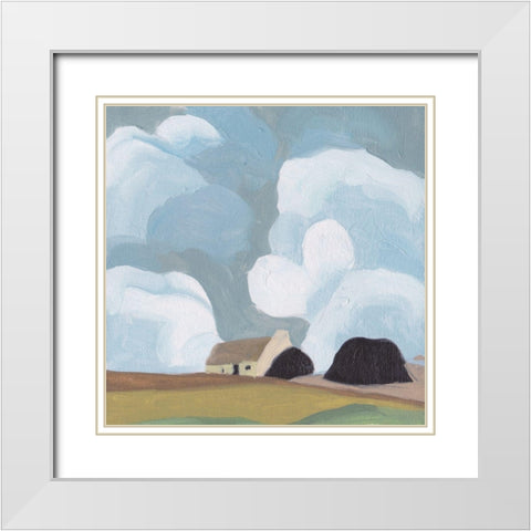 Another Place I White Modern Wood Framed Art Print with Double Matting by Wang, Melissa