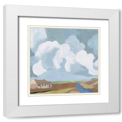 Another Place II White Modern Wood Framed Art Print with Double Matting by Wang, Melissa