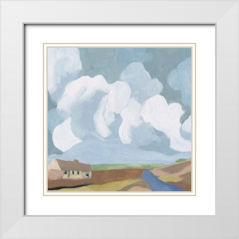 Another Place II White Modern Wood Framed Art Print with Double Matting by Wang, Melissa