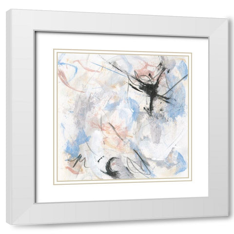 Surge IV White Modern Wood Framed Art Print with Double Matting by Wang, Melissa