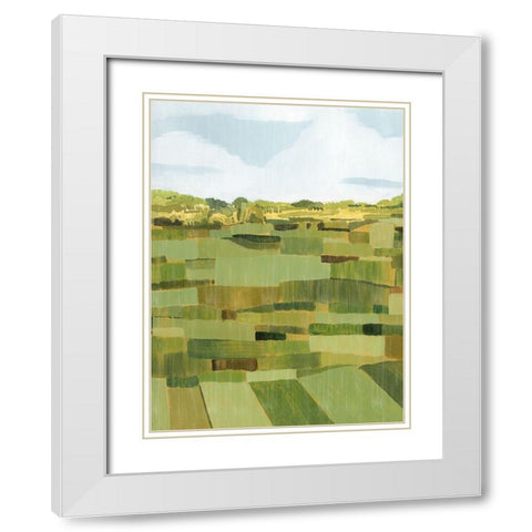 Woven Pasture I White Modern Wood Framed Art Print with Double Matting by Popp, Grace