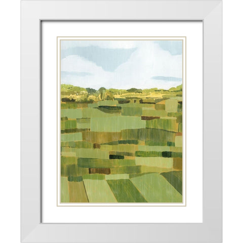 Woven Pasture I White Modern Wood Framed Art Print with Double Matting by Popp, Grace