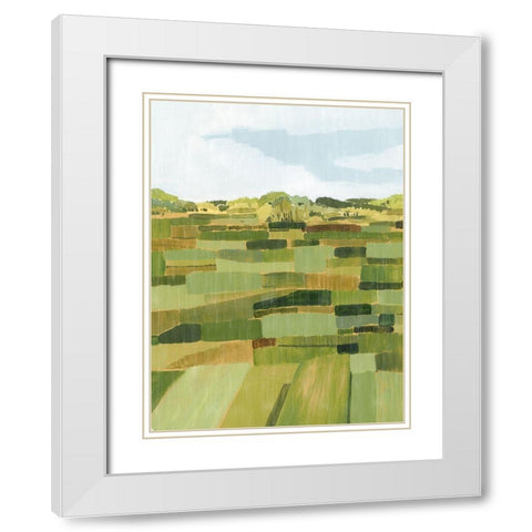 Woven Pasture II White Modern Wood Framed Art Print with Double Matting by Popp, Grace