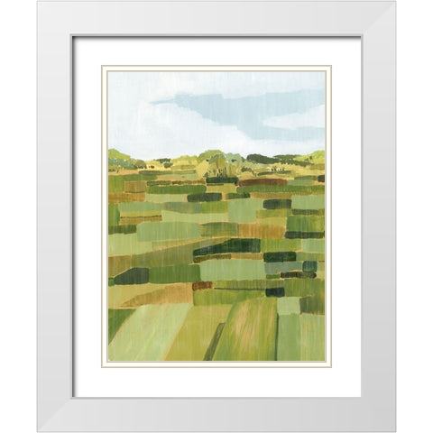 Woven Pasture II White Modern Wood Framed Art Print with Double Matting by Popp, Grace