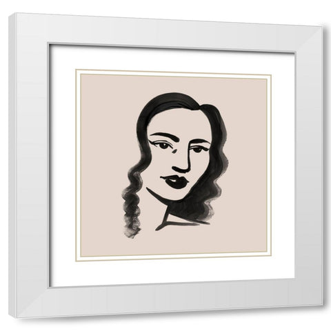 Mona I White Modern Wood Framed Art Print with Double Matting by Popp, Grace