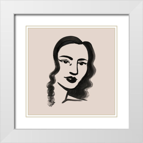 Mona I White Modern Wood Framed Art Print with Double Matting by Popp, Grace