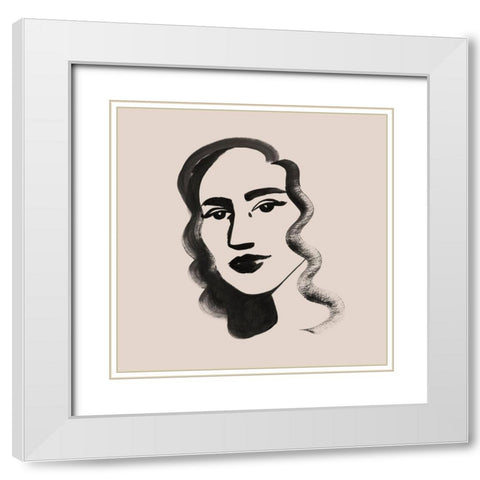 Mona II White Modern Wood Framed Art Print with Double Matting by Popp, Grace