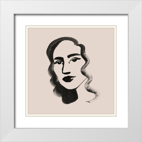 Mona II White Modern Wood Framed Art Print with Double Matting by Popp, Grace