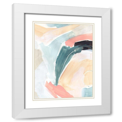 Cycle Swatch I White Modern Wood Framed Art Print with Double Matting by Vess, June Erica