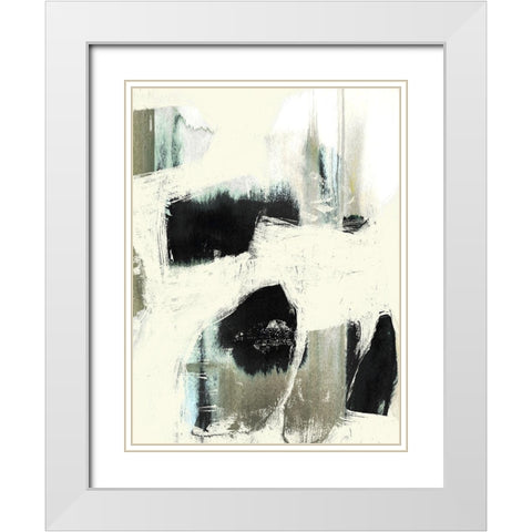 Obsured Offset I White Modern Wood Framed Art Print with Double Matting by Goldberger, Jennifer