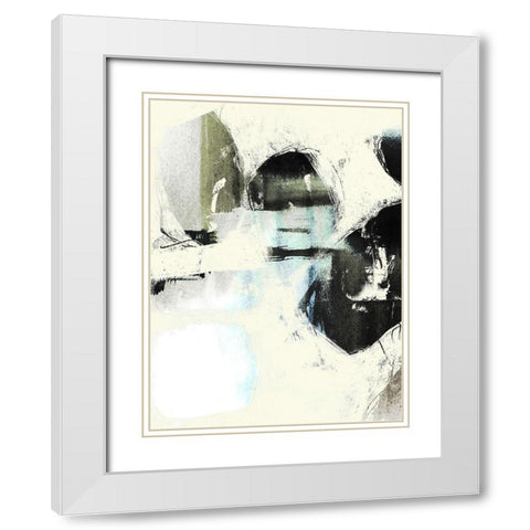 Obsured Offset II White Modern Wood Framed Art Print with Double Matting by Goldberger, Jennifer