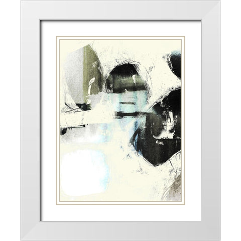 Obsured Offset II White Modern Wood Framed Art Print with Double Matting by Goldberger, Jennifer