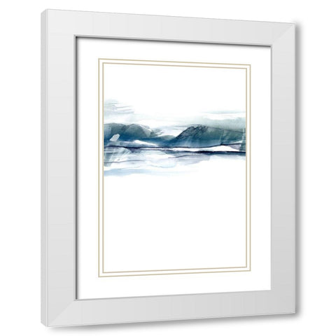 Stark Horizon I White Modern Wood Framed Art Print with Double Matting by Goldberger, Jennifer