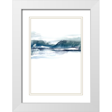 Stark Horizon I White Modern Wood Framed Art Print with Double Matting by Goldberger, Jennifer