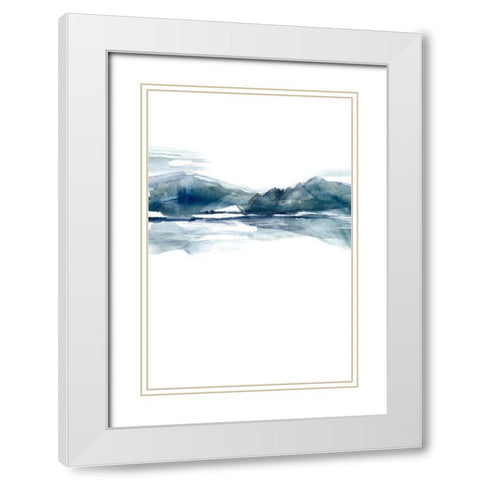 Stark Horizon II White Modern Wood Framed Art Print with Double Matting by Goldberger, Jennifer