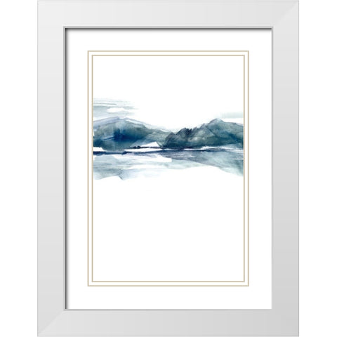 Stark Horizon II White Modern Wood Framed Art Print with Double Matting by Goldberger, Jennifer