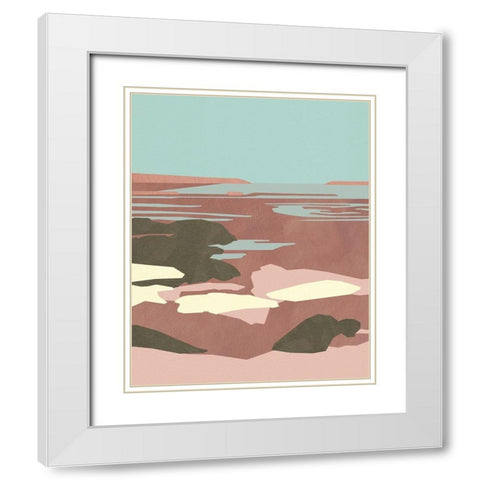 Saltwater Sea I White Modern Wood Framed Art Print with Double Matting by Green, Jacob