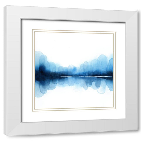 Ultramarine Mirror II White Modern Wood Framed Art Print with Double Matting by Popp, Grace