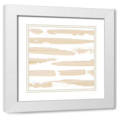 Sand Swipe I White Modern Wood Framed Art Print with Double Matting by Popp, Grace