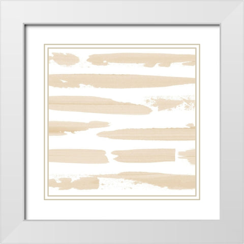 Sand Swipe I White Modern Wood Framed Art Print with Double Matting by Popp, Grace