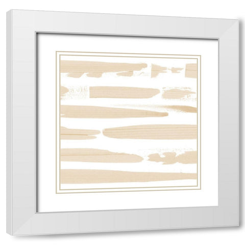 Sand Swipe II White Modern Wood Framed Art Print with Double Matting by Popp, Grace