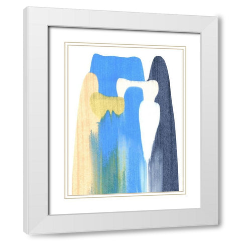 Landslide I White Modern Wood Framed Art Print with Double Matting by Caroline, Emma