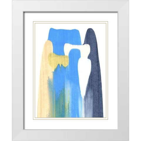 Landslide I White Modern Wood Framed Art Print with Double Matting by Caroline, Emma